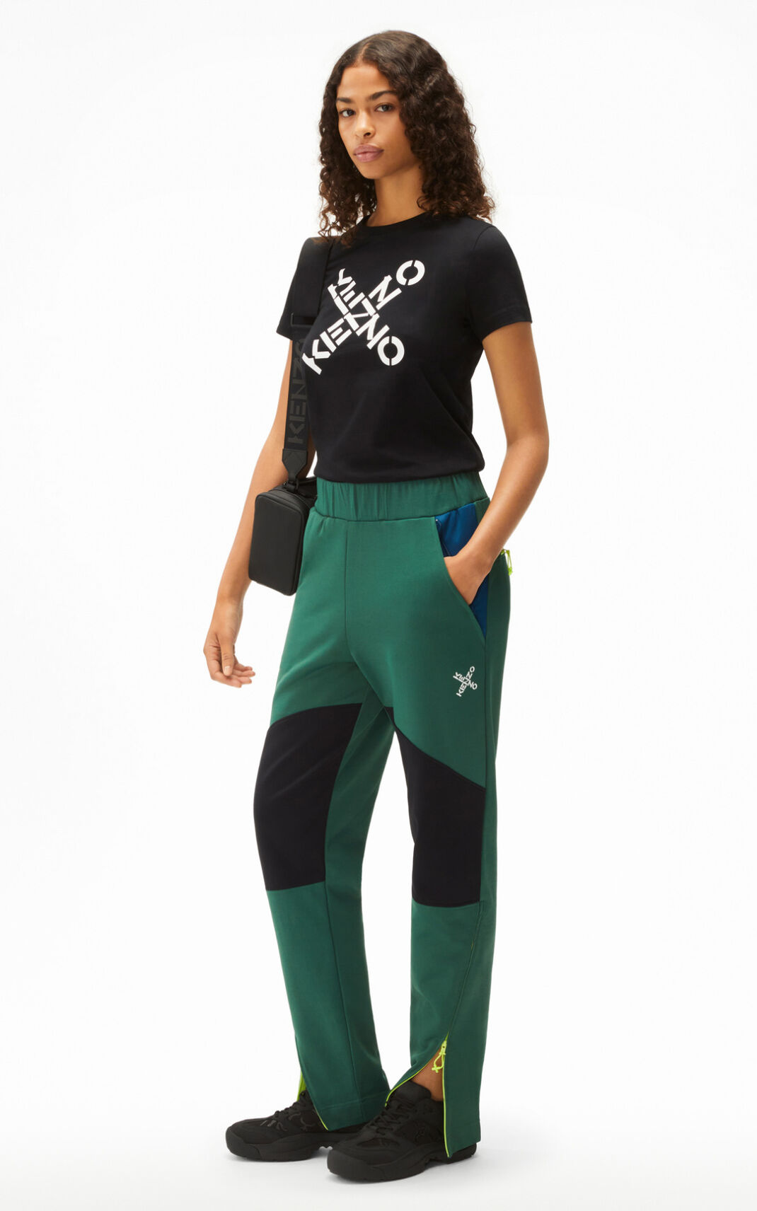 Calças Fato Treino Kenzo Sport Feminino - Verdes Escuro | 821LTMAWB